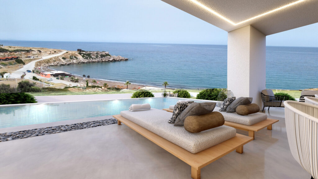 Land for sale in Northern Cyprus next to sea and beach