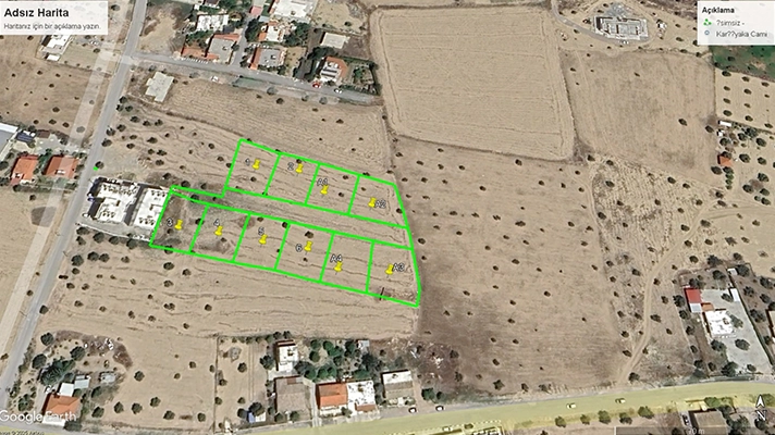 Map show location of plot 3 for sale